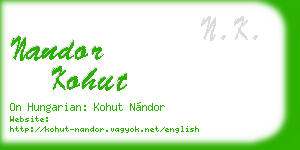 nandor kohut business card